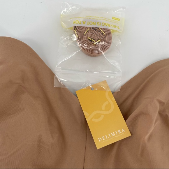 NEW Delimira Strapless Bra Natural Beige Underwire 42E - Picture 3 of 7